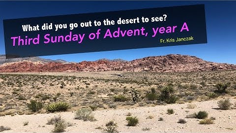 Homily- Third Sunday of Advent, year A  (Gaudete Sunday)