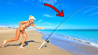 Beach Fishing For Florida Pompano Catch Cook Compilation