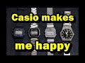 Quadruple unboxing of Casios. A700WEM, A158WEA, F-91W, Edifice S108D. First impressions