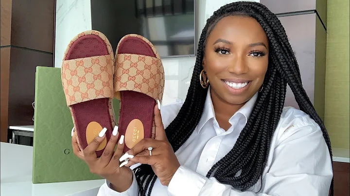 Gucci Angelina GG Supreme Platform Slides