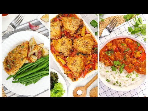 3-easy-chicken-dinner-recipes-|-quick-+-healthy-weeknight-dinner-recipes