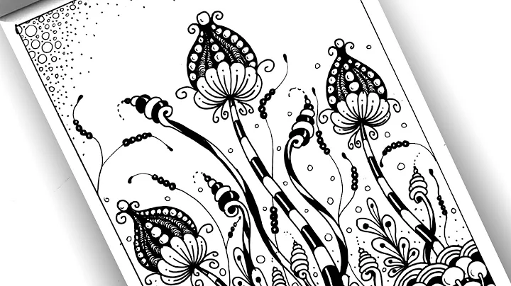 Tangle art for beginners ✺ zentangle inspired art ✺ zentangle doodle art