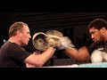 BEAST MODE! - ANTHONY JOSHUA SMASHES THE PADS WITH ROBERT McCRACKEN @ WORKOUT / JOSHUA v POVETKIN