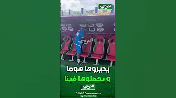 مغاربة متطوعين يغطون الشعارات على كراسي الاحتياط و يلقون بالتهم لبعثة المنتخب الوطني الجزائري 