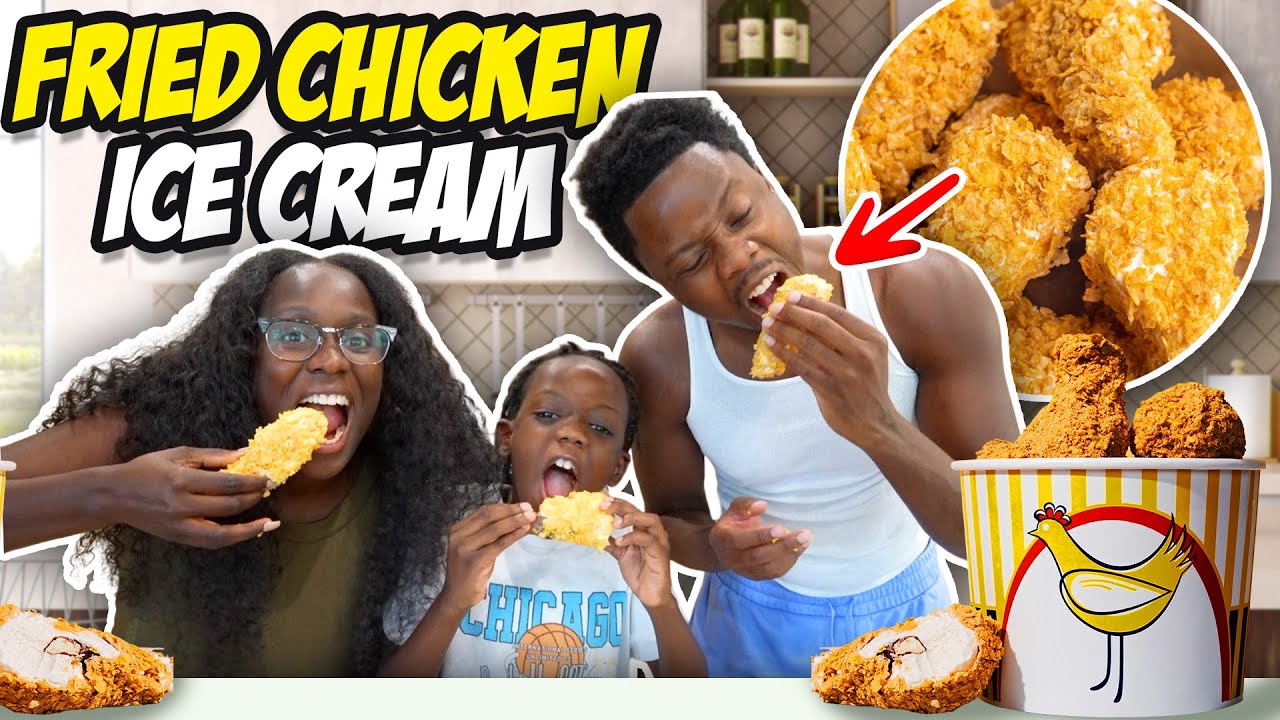 Trying The VIRAL ICE CREAM CHICKEN Challenge! 