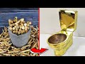 Skibidi toilet Casting Melting Brass Cartridge cases Gold Toilet