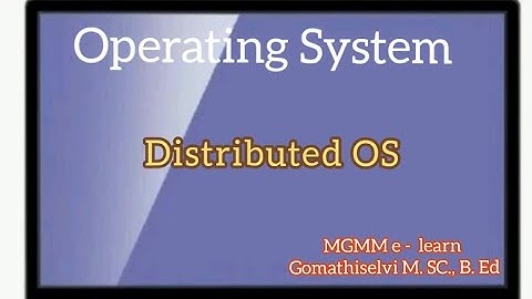 Distributed Operating system in os... tamil