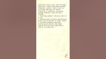 NW1867 memory management and garbage collection in javascript 1