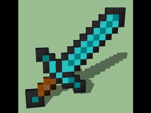 Minecraft Diamond Sword 3D SketchUp - YouTube