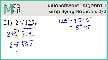 KutaSoftware: Algebra 1- Simplifying Radicals Part 3