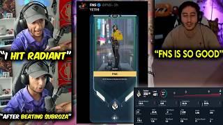 FNS Finally HITS RADIANT & Reacts To His 1v3 Against Subroza & Cloudey