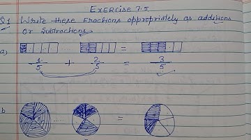 Class 6 - Exercise 7.5 - Q 1 | Write these fractions appropriately as addition
