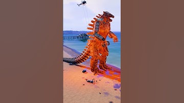 Godzilla vs Kong - Mechagodzilla Hits the Nuclear Pulse Epic Scene on RTX™ 3090 - GTA 5 Mods #shorts