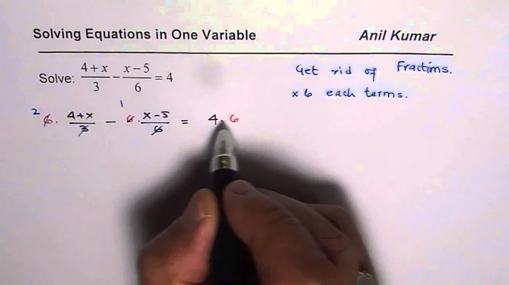 Solve Check Linear Equations in One variable with Fractions - EDEXCEL - GCSE - SAT