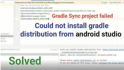 How to fix could not install gradle distribution in android studio