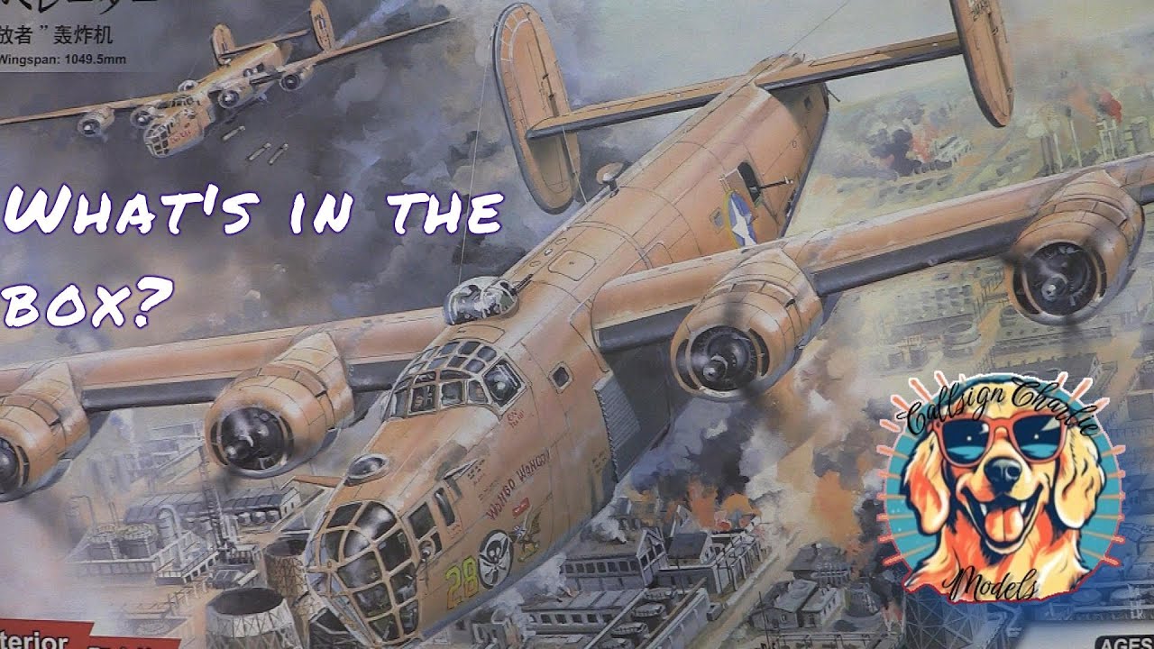 Hobby Boss 1/32 B-24D Liberator in box review - YouTube