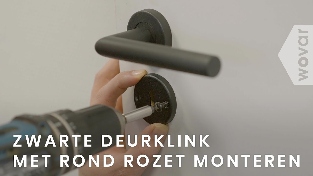 doe niet pastel Tegen de wil Deurkruk op rond rozet monteren | Deurkruk plaatsen - YouTube