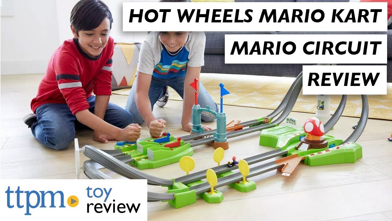 Hot Wheels Mario Kart Mario Circuit Racing Set Review from Mattel - YouTube