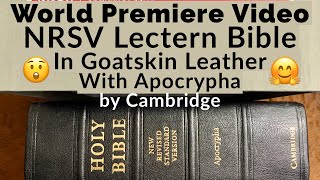 Cambridge Goatskin Lectern Bible | Apocrypha | NRSV | World Premiere | 4K 60FPS