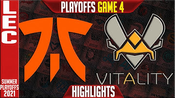 FNC vs VIT Highlights Game 4 | LEC Playoffs Summer 2021 Round 1 | Fnatic vs Vitality G4