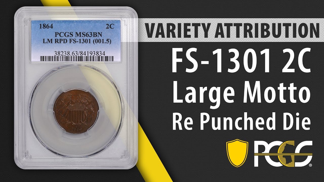 1864 Two Cent Large Motto Re-Punched Die | PCGS Variety
