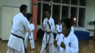 JAVIER ZAVIERU TETSUYA ENSEÑANDO KARATE EN EL DOJO SHOTOKAI PARTE 3