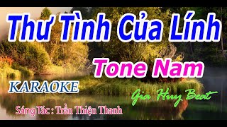 Miniatura de vídeo de "Tình Thư Của Lính - Karaoke - Tone Nam - Nhạc Sống - gia huy beat"