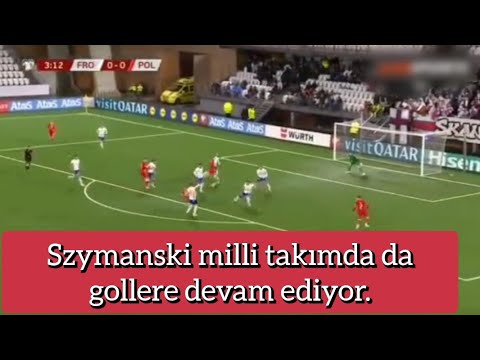 szymanski milli takımda da gollere devam ediyor.faroe adaları 0-1 Polonya