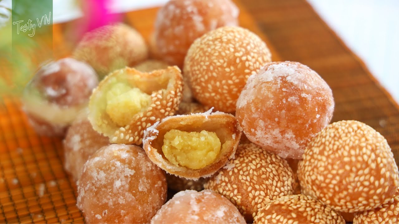 Cách làm BÁNH RÁN, Bánh Rán Đường Nhân Đậu Xanh ngon khó cưỡng, Bánh ...