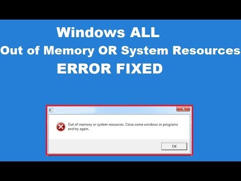 Out of memory error  Windows 10 