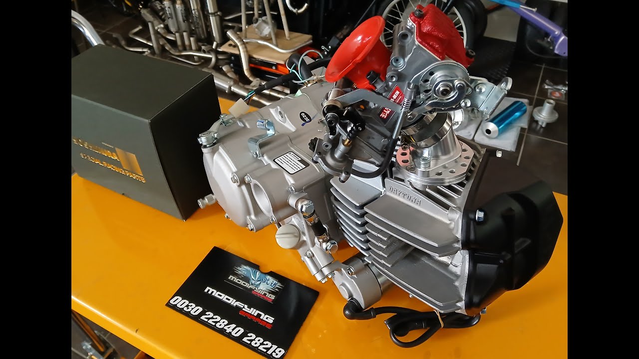 ДВИГАТЕЛЬ DAYTONA ANIMA 190 куб. см 26 л. с. + YOSHIMURA KEIHIN FCR 28 MODIFYING GARAGE GREECE "с...