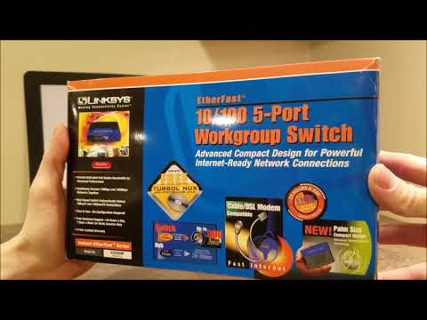 Cisco-Linksys EZXS55W EtherFast 10/100 5-Port Best Workgroup Switch Review Unboxing
