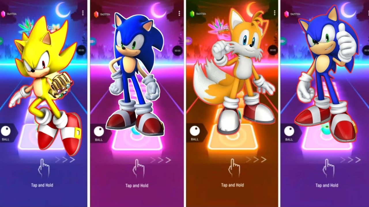 sonic the hedgehog 🛑 knuckles 🛑 shadow 🛑 tails |coffin dance cover |tileshop edm rush! |hopverse✅