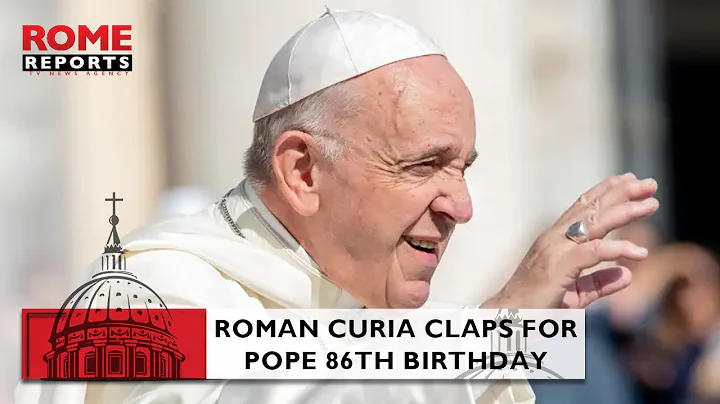 Roman Curia claps for Pope Francis' 86th birthday
