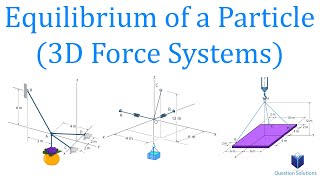 Equilibrium of a Particle 3D Force Systems | Mechanics Statics | (Learn to solve any problem)