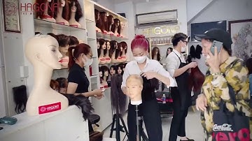 Buổi chiều tại cửa hàng tóc giả cao cấp làm bằng tóc thật Hagona