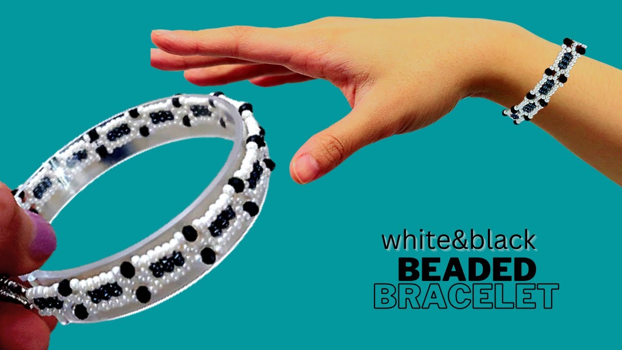 Simple pearl beaded bracelet tutorial. How to make jewelry 