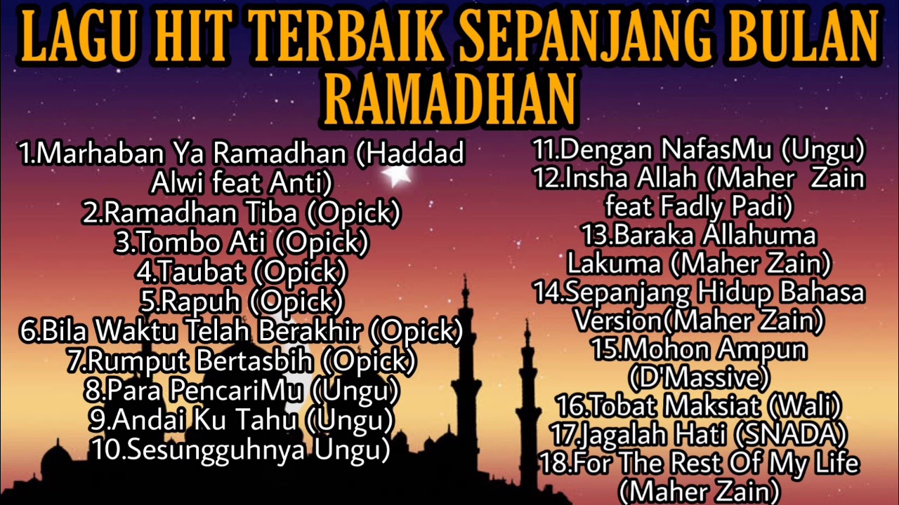 Lagu Terbaik Sepanjang Bulan Ramadhan  YouTube