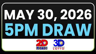 5PM PCSO LOTTO RESULTS TODAY MAY 30, 2026 | SWERTRES EZ2