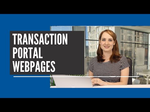 Transaction Portal Webpages