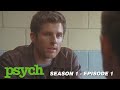 Psych 1x1  shawn lies about being psychic