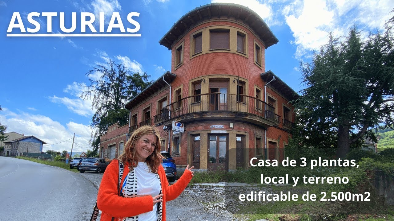 CASA SEÑORIAL EN LA FELGUERA, LANGREO, ASTURIAS, CON PARCELA EDIFICABLE *215.000€*#asturias #casa