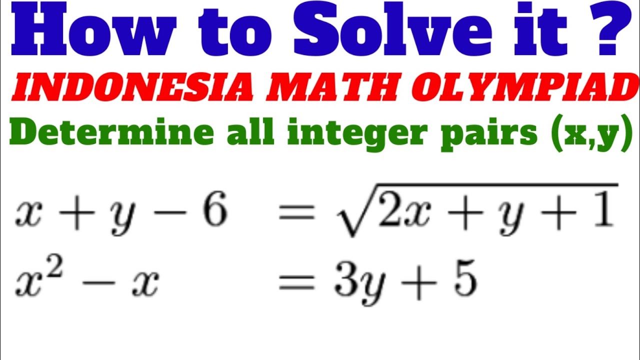 A Nice Math Olympiad Algebra Questions|Solve It! - YouTube