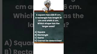 📏 Which Shape Has The Bigger Area? #mentalmath #mensuration #mathsquiz #areaandperimeter