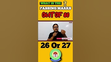 What is the passing marks out of 80 in CBSE? | 80 ka passing marks kitna hoga?