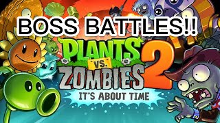 [PLANTS VS ZOMBIES 2] All Zomboss Battles!! [Gameplay]