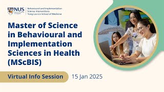 Virtual Info Session: Master of Science in Behavioural and Implementation Sciences in Health(MScBIS)