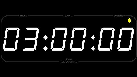 3 Hour - TIMER & ALARM - 1080p - COUNTDOWN