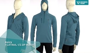 asics fujitrail half zip running hoodie