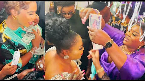 Moment Fathia Balogun & Bimbo Thomas Rain Naira & Dollar On The Ceo Of Amalazone.
